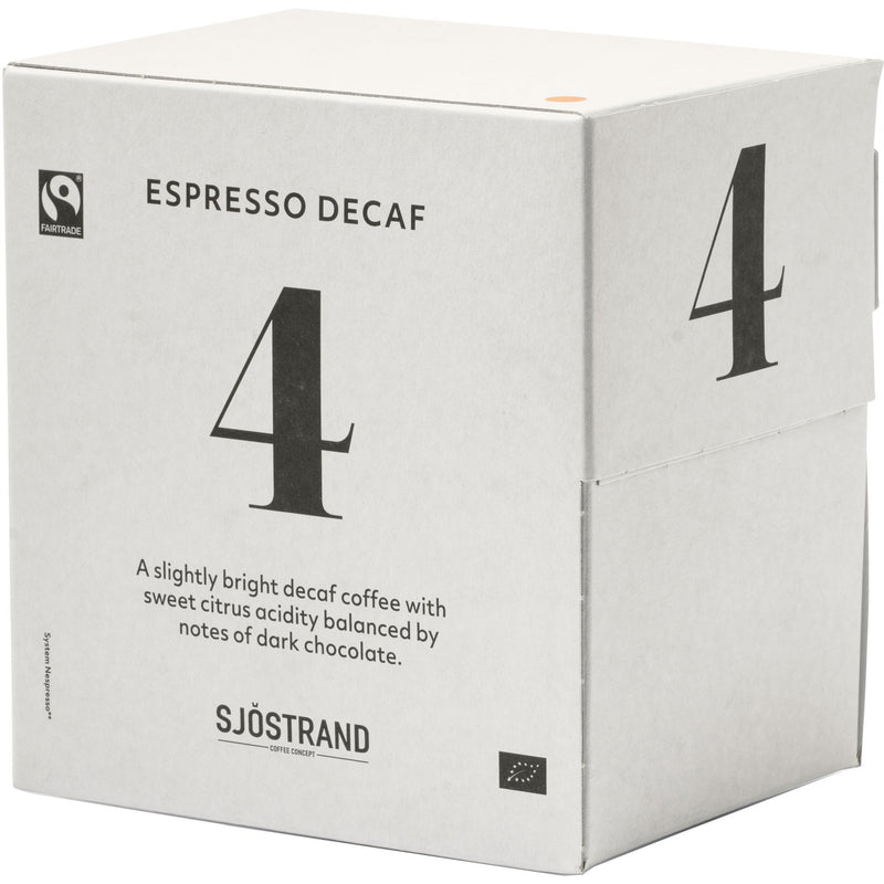 Sjöstrand N°4 Espresso Decaf-kapsler, 100 stk. - Kitchen One - Køb online på udsalg og tilbud lige nu - Hurtig levering til billige priser via Go with Gozomo