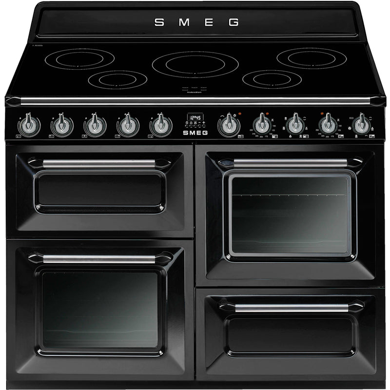 Smeg 110 cm induktionskomfur med 3 ovne, sort - Kitchen One - Køb online på udsalg og tilbud lige nu - Hurtig levering til billige priser via Go with Gozomo