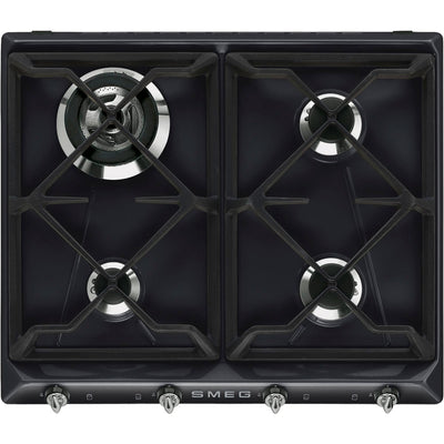 Smeg 59,5 cm Victoria Design Gaskogeplade, Sort - Kitchen One - Køb online på udsalg og tilbud lige nu - Hurtig levering til billige priser via Go with Gozomo