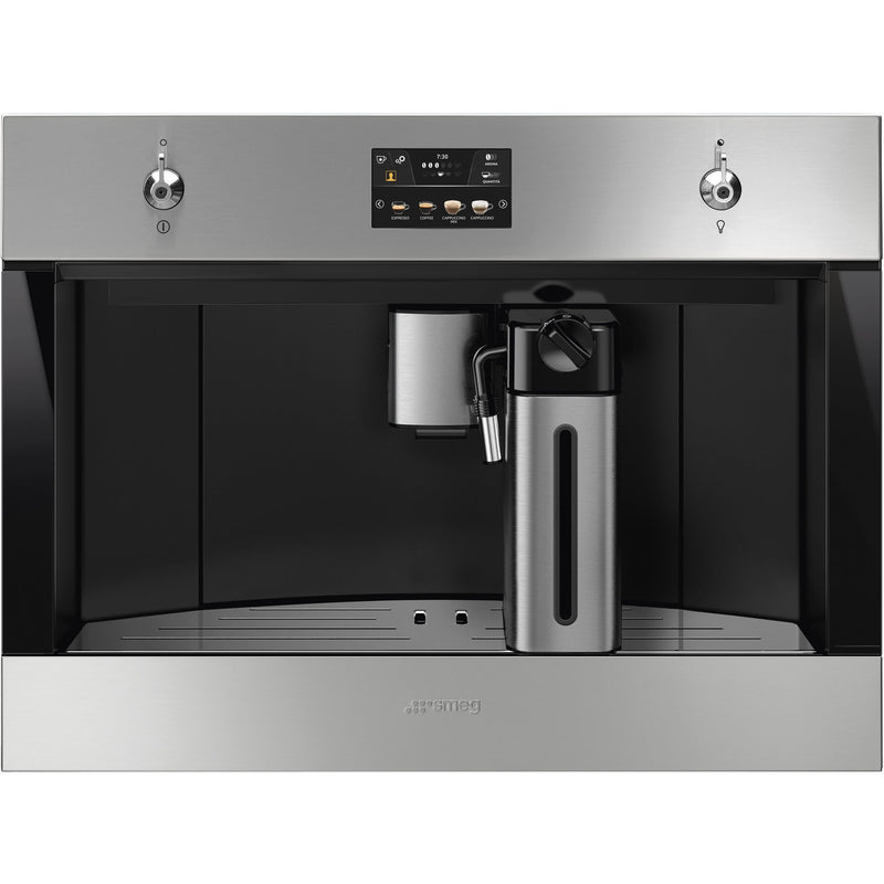 Smeg 60 cm indbygget kaffemaskine i rustfrit stål - Kitchen One - Køb online på udsalg og tilbud lige nu - Hurtig levering til billige priser via Go with Gozomo