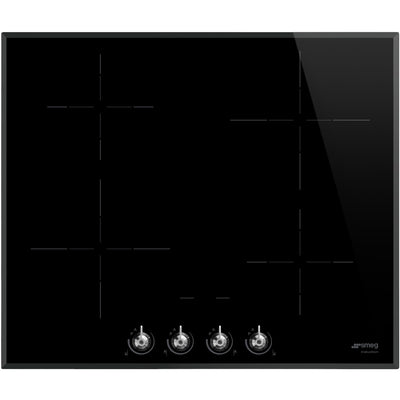 Smeg 60cm Victoria Classic Induktionskogeplade m. Ramme, Sort - Kitchen One - Køb online på udsalg og tilbud lige nu - Hurtig levering til billige priser via Go with Gozomo