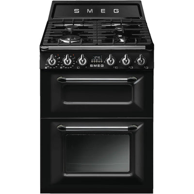 Smeg 60cm Victoria Gaskomfur med 2 Ovne, Sort - Kitchen One - Køb online på udsalg og tilbud lige nu - Hurtig levering til billige priser via Go with Gozomo