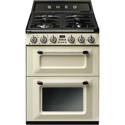 Smeg 60cm Victoria Gaskomfur med 2 Ovne, Creme - Kitchen One - Køb online på udsalg og tilbud lige nu - Hurtig levering til billige priser via Go with Gozomo