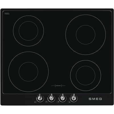 Smeg 60cm Victoria Induktionskogeplade m. Ramme, Sort - Kitchen One - Køb online på udsalg og tilbud lige nu - Hurtig levering til billige priser via Go with Gozomo