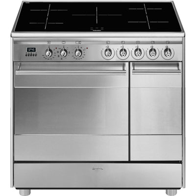 Smeg 90cm Classic Dobbelt Multifunktionsovn m. Induktionskomfur - Kitchen One - Køb online på udsalg og tilbud lige nu - Hurtig levering til billige priser via Go with Gozomo