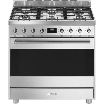 Smeg 90cm Classic Multifunktionsovn m. Gaskogeplade - Kitchen One - Køb online på udsalg og tilbud lige nu - Hurtig levering til billige priser via Go with Gozomo