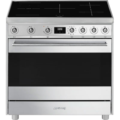 Smeg 90cm Classic Multifunktionsovn m. Induktionskogeplade - Kitchen One - Køb online på udsalg og tilbud lige nu - Hurtig levering til billige priser via Go with Gozomo