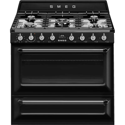 Smeg 90cm Victoria Gaskomfur m. Multifunktionsovn, Creme - Kitchen One - Køb online på udsalg og tilbud lige nu - Hurtig levering til billige priser via Go with Gozomo