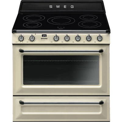 Smeg 90cm Victoria Multifunktionsovn m. Induktionskomfur, Sort - Kitchen One - Køb online på udsalg og tilbud lige nu - Hurtig levering til billige priser via Go with Gozomo