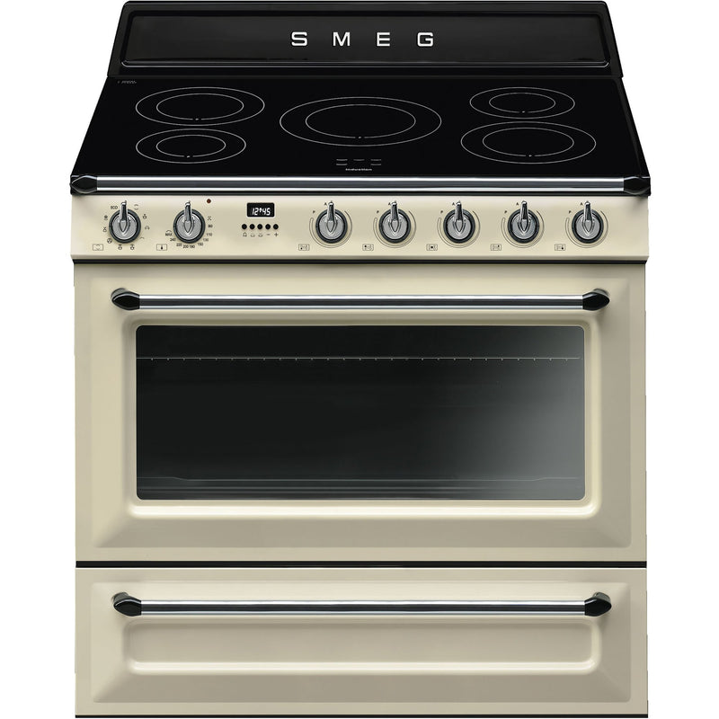 Smeg 90cm Victoria Multifunktionsovn m. Induktionskomfur, Sort - Kitchen One - Køb online på udsalg og tilbud lige nu - Hurtig levering til billige priser via Go with Gozomo