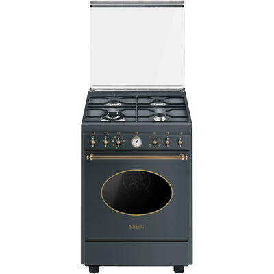 Smeg CO68GMA8 Colonial gaskomfur, 60 cm, antracit - Kitchen One - Køb online på udsalg og tilbud lige nu - Hurtig levering til billige priser via Go with Gozomo