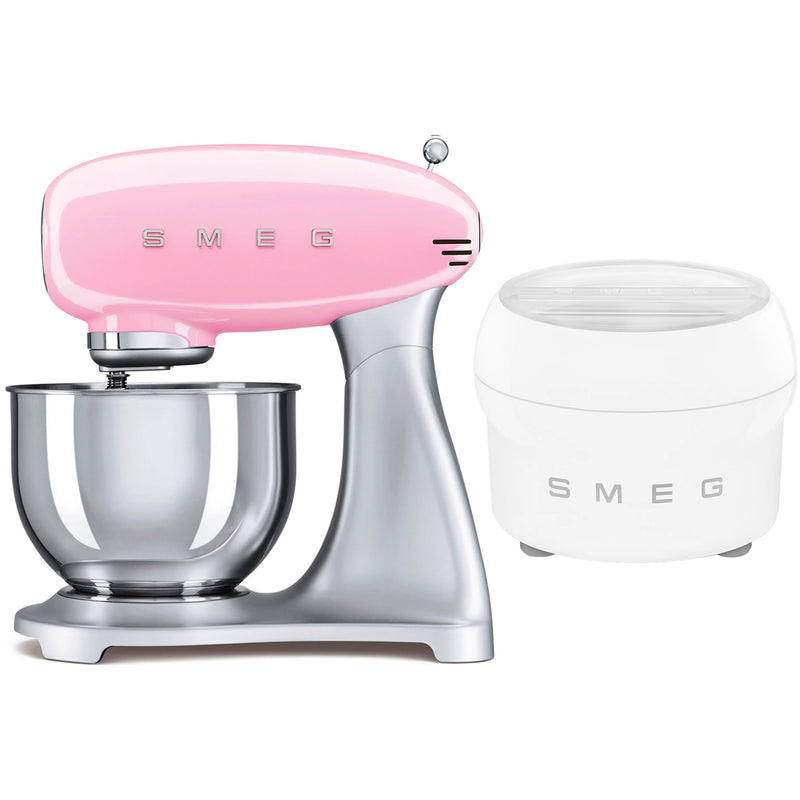 Smeg Røremaskine med ismaskine, pastelrosa - Kitchen One - Køb online på udsalg og tilbud lige nu - Hurtig levering til billige priser via Go with Gozomo