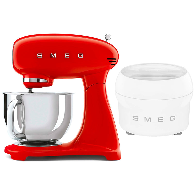 Smeg Røremaskine med ismaskine, rød - Kitchen One - Køb online på udsalg og tilbud lige nu - Hurtig levering til billige priser via Go with Gozomo