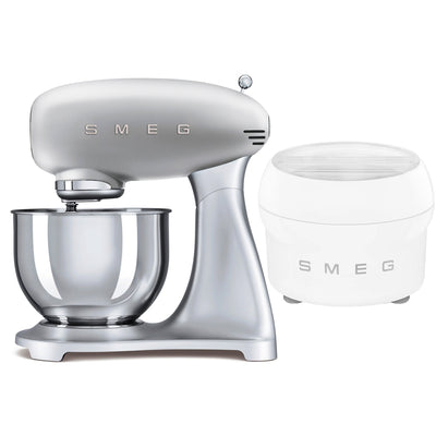 Smeg Røremaskine med ismaskine, sølv - Kitchen One - Køb online på udsalg og tilbud lige nu - Hurtig levering til billige priser via Go with Gozomo