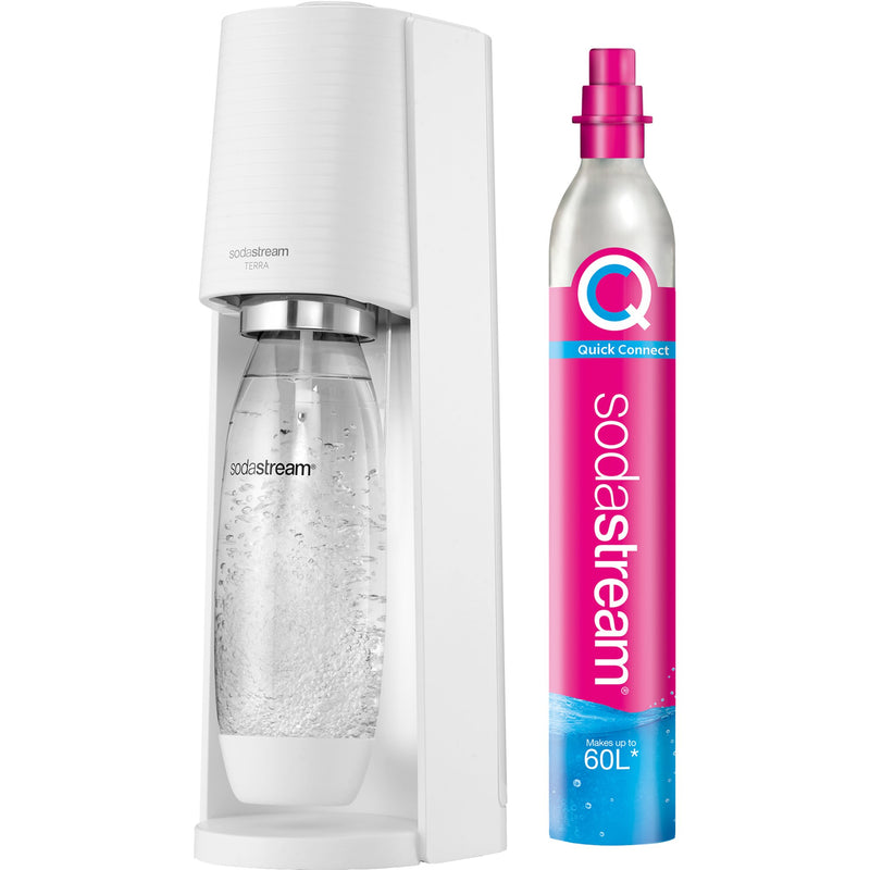 SodaStream Terra, hvid - Kitchen One - Køb online på udsalg og tilbud lige nu - Hurtig levering til billige priser via Go with Gozomo