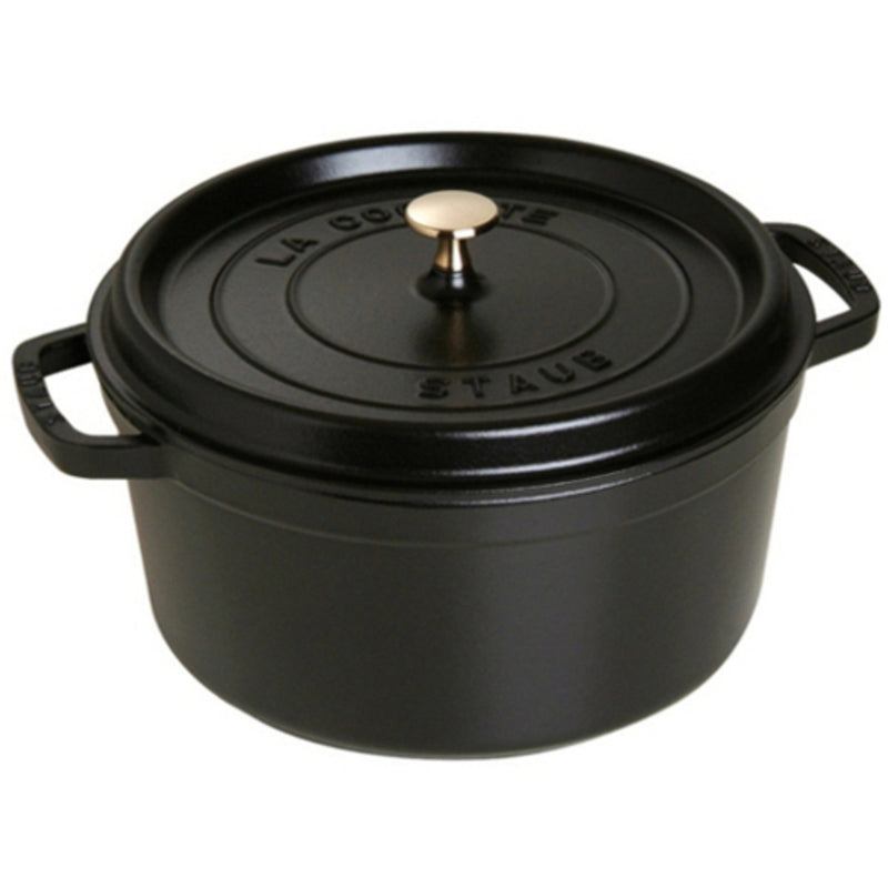 Staub Rund Gryde 34 cm 12,6 liter Sort - Kitchen One - Køb online på udsalg og tilbud lige nu - Hurtig levering til billige priser via Go with Gozomo