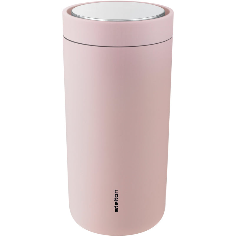 Stelton To Go Click Steel termokop 0,4 liter, soft rose - Kitchen One - Køb online på udsalg og tilbud lige nu - Hurtig levering til billige priser via Go with Gozomo