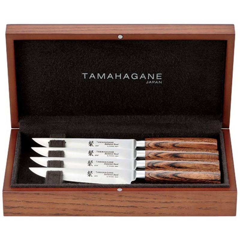 Tamahagane SAN Steakknive 4 stk. 12,5 cm i æske - Kitchen One - Køb online på udsalg og tilbud lige nu - Hurtig levering til billige priser via Go with Gozomo