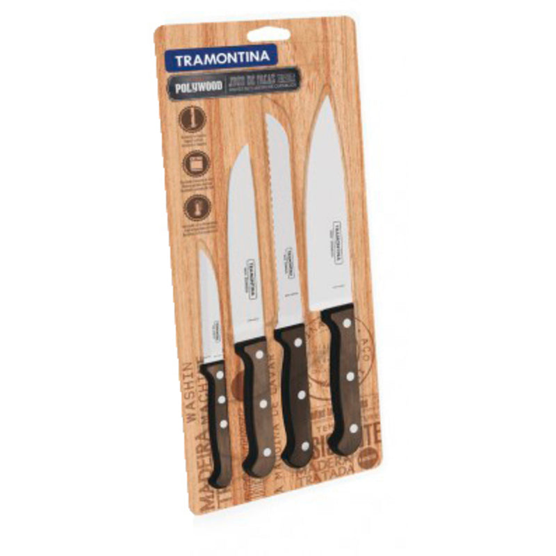 Tramontina Knivsæt med 4 knive - Kitchen One - Køb online på udsalg og tilbud lige nu - Hurtig levering til billige priser via Go with Gozomo