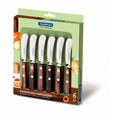 Tramontina Polywood smørknive 6 stk. - Kitchen One - Køb online på udsalg og tilbud lige nu - Hurtig levering til billige priser via Go with Gozomo