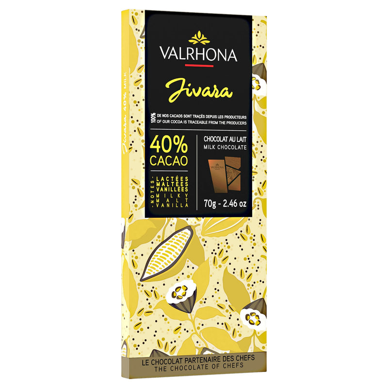 Valrhona Jivara 40% chokoladebar, 70 g - Kitchen One - Køb online på udsalg og tilbud lige nu - Hurtig levering til billige priser via Go with Gozomo