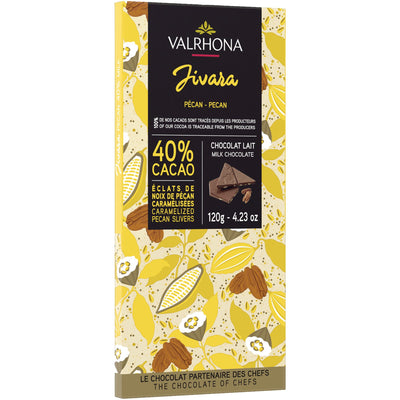 Valrhona Jivara Pecan 40% chokoladebar, 120 g - Kitchen One - Køb online på udsalg og tilbud lige nu - Hurtig levering til billige priser via Go with Gozomo