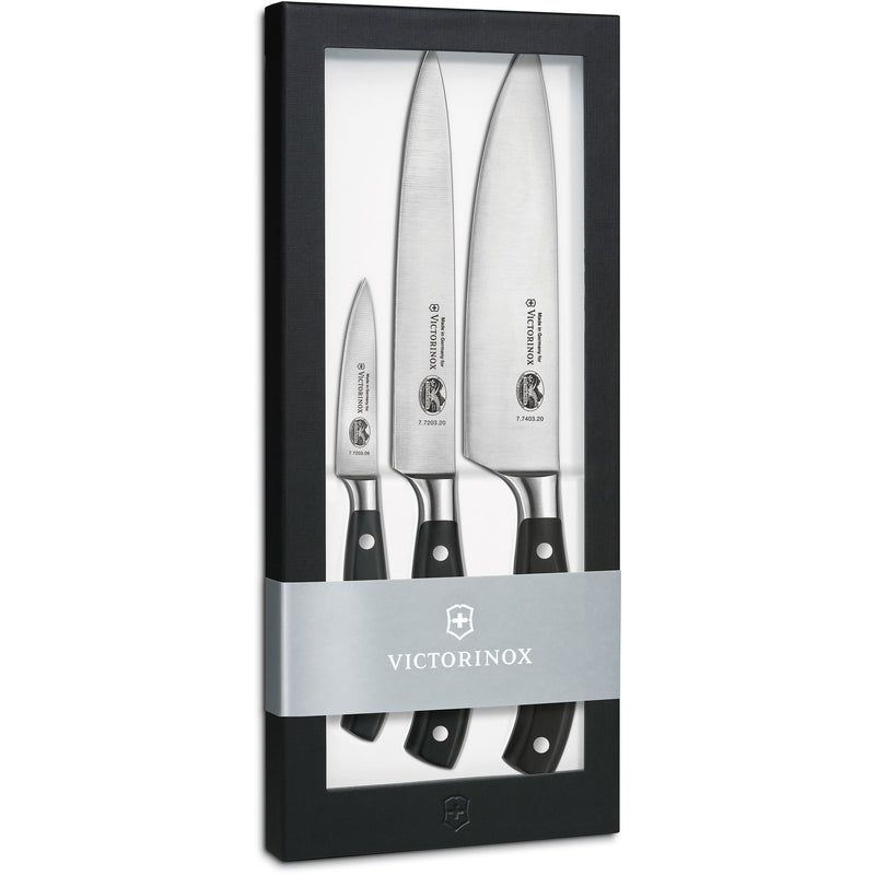 Victorinox Grand MÃ¢itre knivsæt med 3 knive i sort - Kitchen One - Køb online på udsalg og tilbud lige nu - Hurtig levering til billige priser via Go with Gozomo