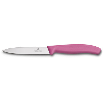 Victorinox Grøntsags- og skrællekniv med nylonhåndtag i lyserød, 10 cm. - Kitchen One - Køb online på udsalg og tilbud lige nu - Hurtig levering til billige priser via Go with Gozomo