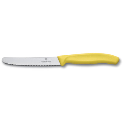 Victorinox Tomat- og pølsekniv 11 cm, gul - Kitchen One - Køb online på udsalg og tilbud lige nu - Hurtig levering til billige priser via Go with Gozomo