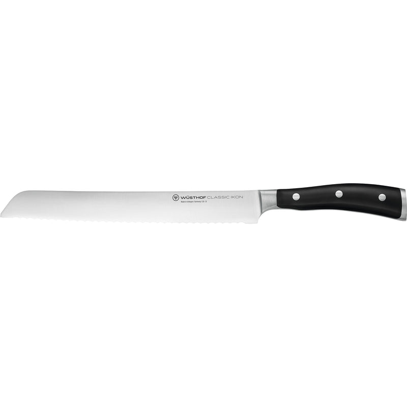 Wüsthof Classic Ikon brødkniv sort 23 cm. - Kitchen One - Køb online på udsalg og tilbud lige nu - Hurtig levering til billige priser via Go with Gozomo
