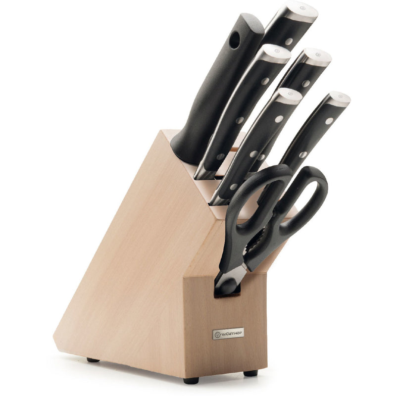 Wüsthof Classic Ikon knivblok 7 knive træ - Kitchen One - Køb online på udsalg og tilbud lige nu - Hurtig levering til billige priser via Go with Gozomo