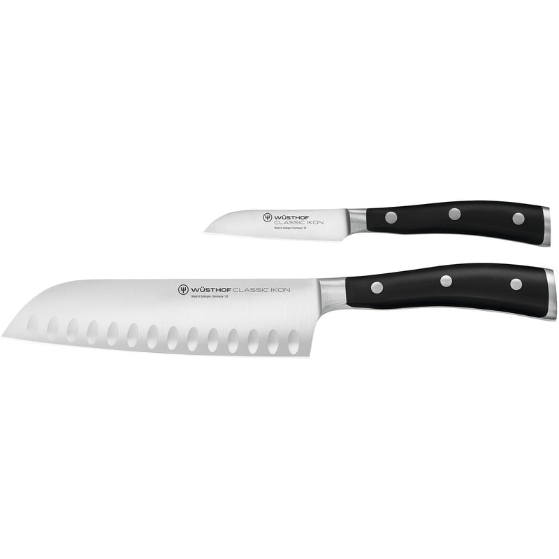 Wüsthof Classic Ikon knivsæt 2 dele, urtekniv og santokukniv - Kitchen One - Køb online på udsalg og tilbud lige nu - Hurtig levering til billige priser via Go with Gozomo
