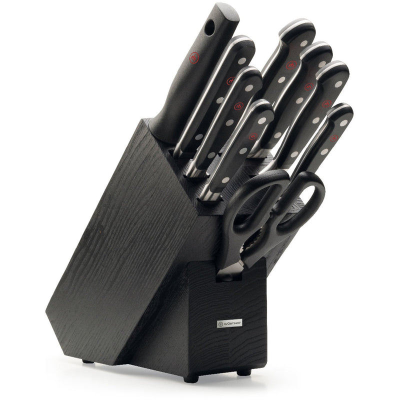 Wüsthof Classic knivblok 9 knive sort træ - Kitchen One - Køb online på udsalg og tilbud lige nu - Hurtig levering til billige priser via Go with Gozomo