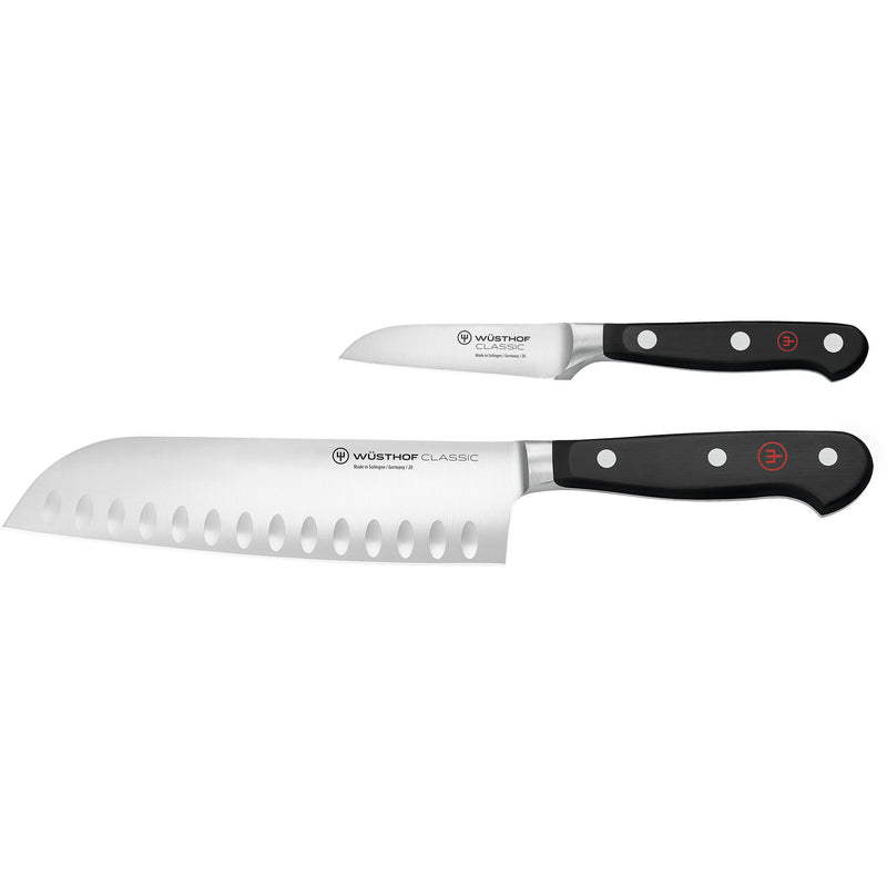 Wüsthof Classic knivsæt 2 dele, Santoku- og urtekniv - Kitchen One - Køb online på udsalg og tilbud lige nu - Hurtig levering til billige priser via Go with Gozomo